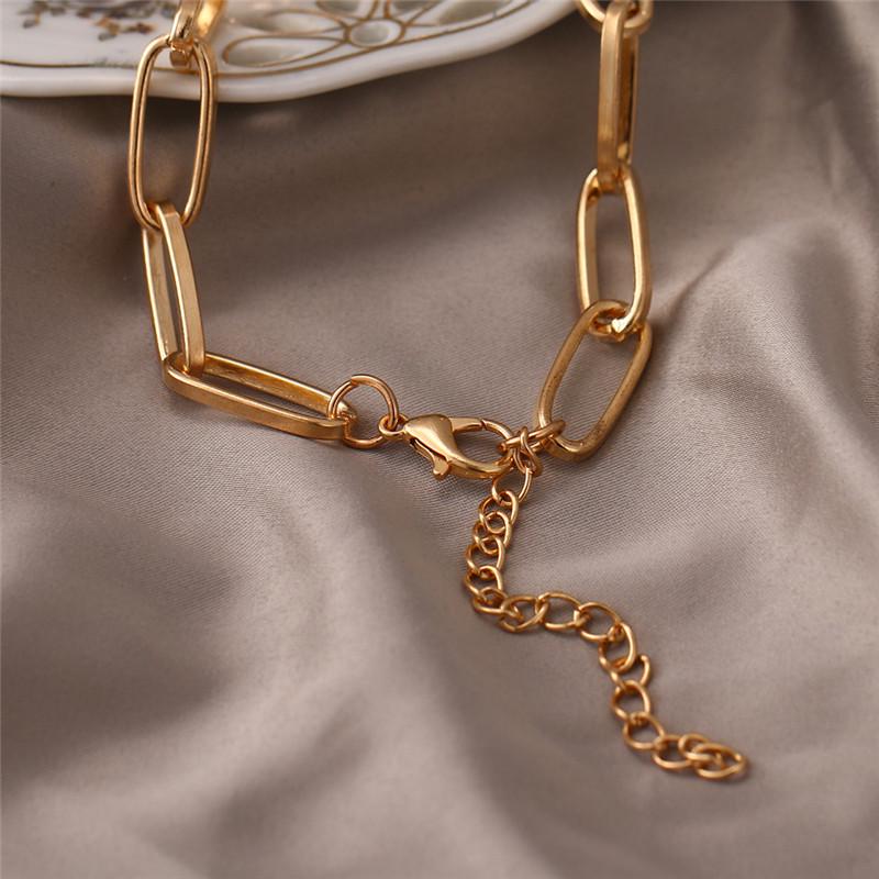 Women Fashion Lock Pendant Choker Necklace Geometric Chain Necklace Girls Jewelry Accessories Gift