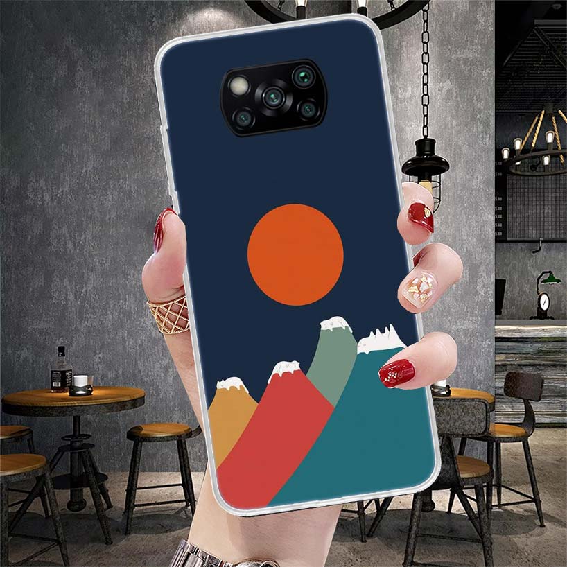 Art Cat Mount Fuji Japan Soft Phone Case For Xiaomi Redmi 15C 15 13C 13 Poco X5 X6 X7 F7 Ultra M7 12C 12 10 10C 9C 9A 9T 9 Funda
