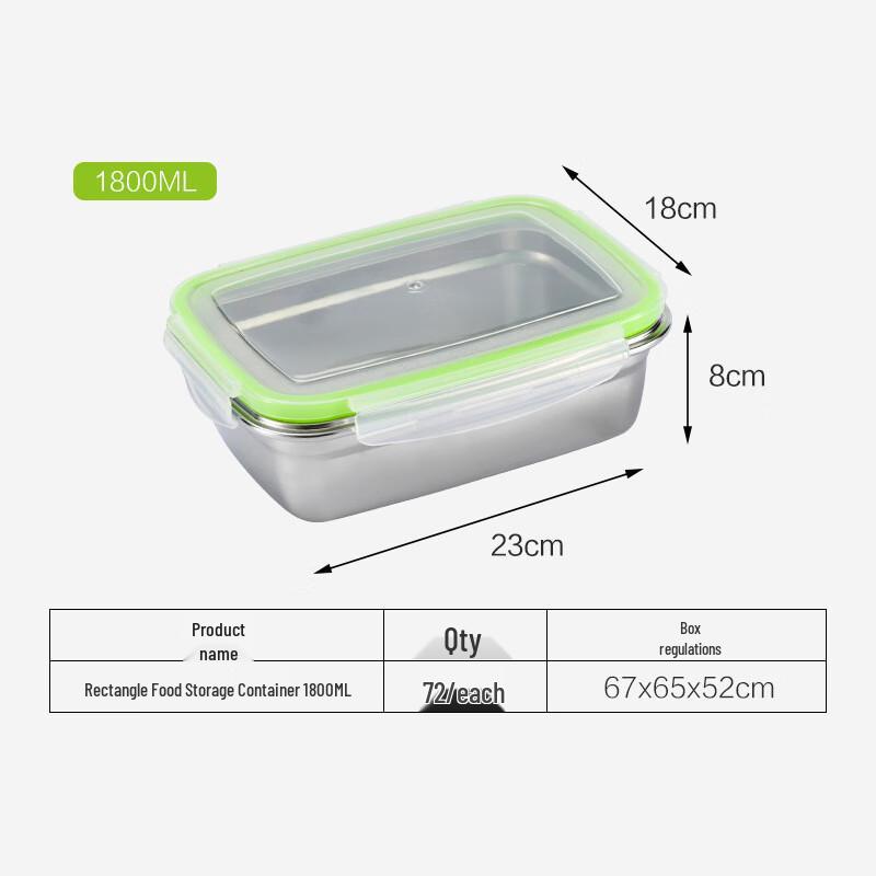 ZISIZ Stainless Steel Food Storage Container