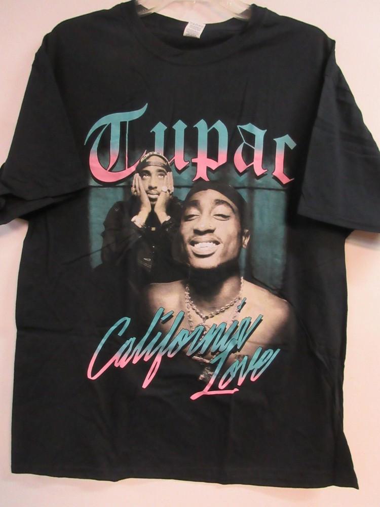 ОФИЦИАЛЬНЫЙ МЕРЧ TUPAC SHAKUR CALIFORNIA LOVE КОНЦЕРТНАЯ МУЗЫКАЛЬНАЯ ФУТБОЛКА БОЛЬШАЯ Унисекс Футболка S