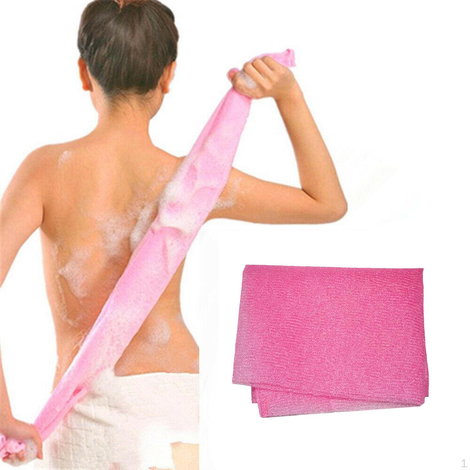 

Нейлоновое отшелушивающее полотенце для ванной, бытовая чистка, 90x30 см розовый