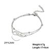 Double Layer Titanium Steel Cross Bead Bracelet With Infinity Symbol Pendant
