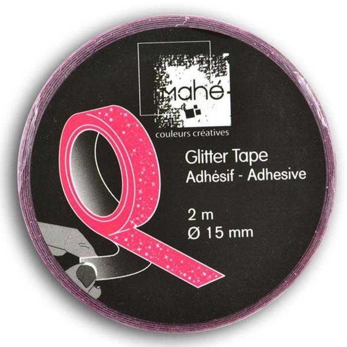 Masking Tape violet fluo à paillettes