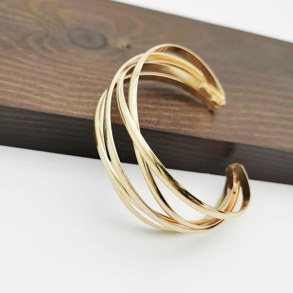 Fashion C-Shaped Bracelet, High-End Multi-Layer Open Bracelet, Cold And Trendy Personality Arm Ring