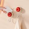 Suction Cup Wall Hook Reusable No Drill Hook with 180-degree Rotating Hook Design for Bathroom