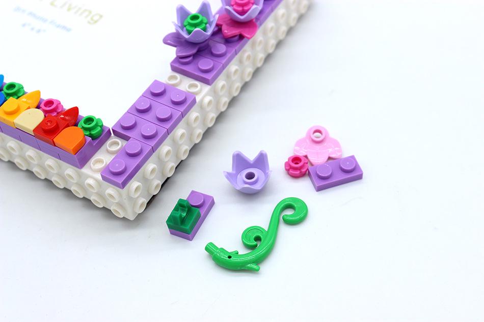 Pin Yi Jarní květina DIY Dětské stavebnice Rámeček na fotky - Kreativní ručně vyráběný stojánek a dárek pro děti