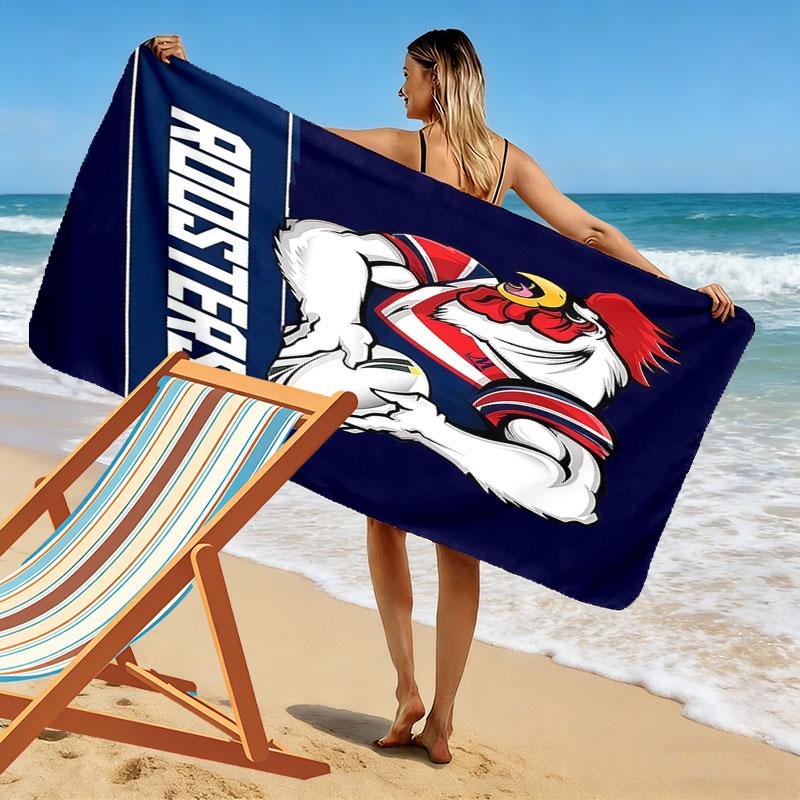 Sydney Roosters Pride Print Beach Towel, Large Soft Quick Dry Towel for Beach Camping Swimming