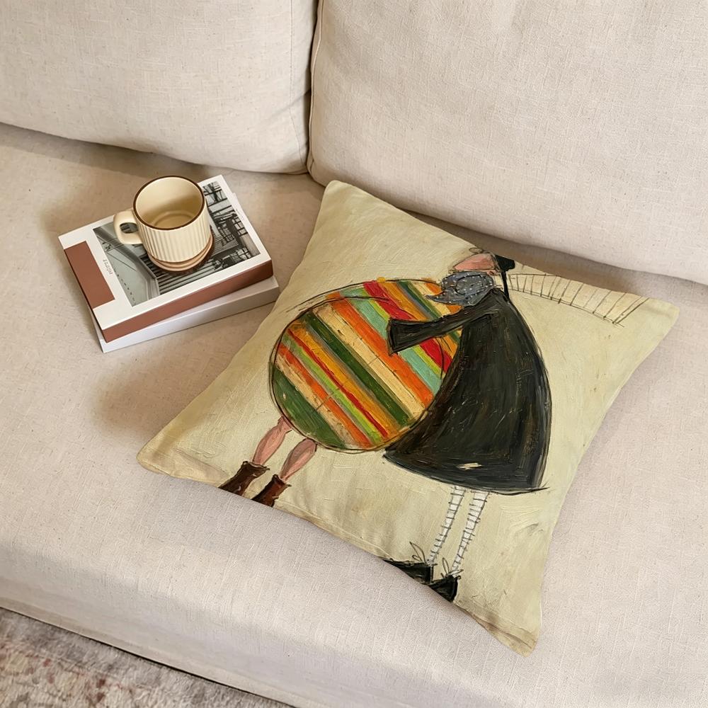 S-Sam Toft Art Cushion Cover Fabric Soft Furnishing,Pillowcase, Cushion Cover, Sofa Pillow, Home Decoration