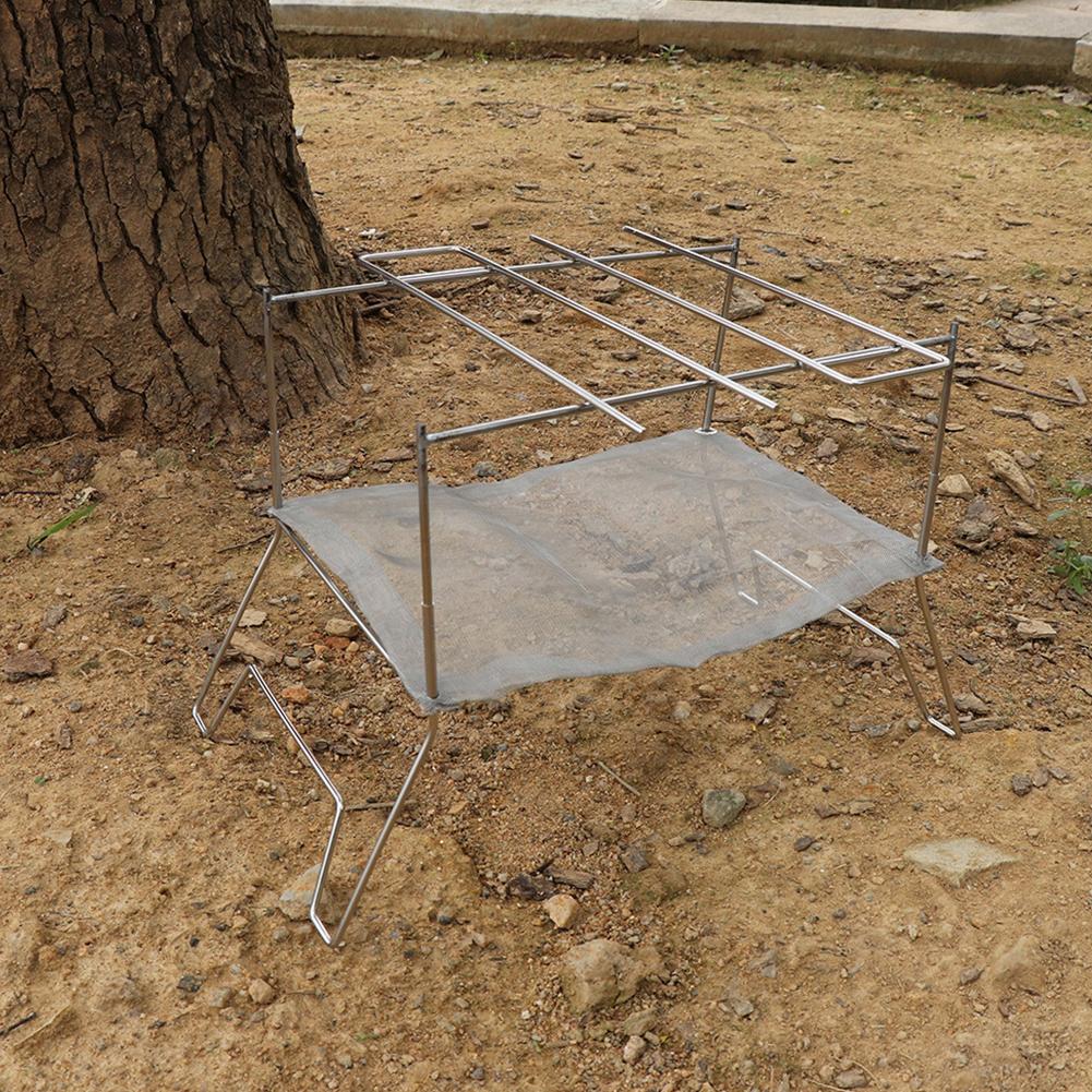 Foldable BBQ Rack with Storage Bag Foldable Charcoal Oven Stainless Steel Portable for Outdoor Picnic Cooking