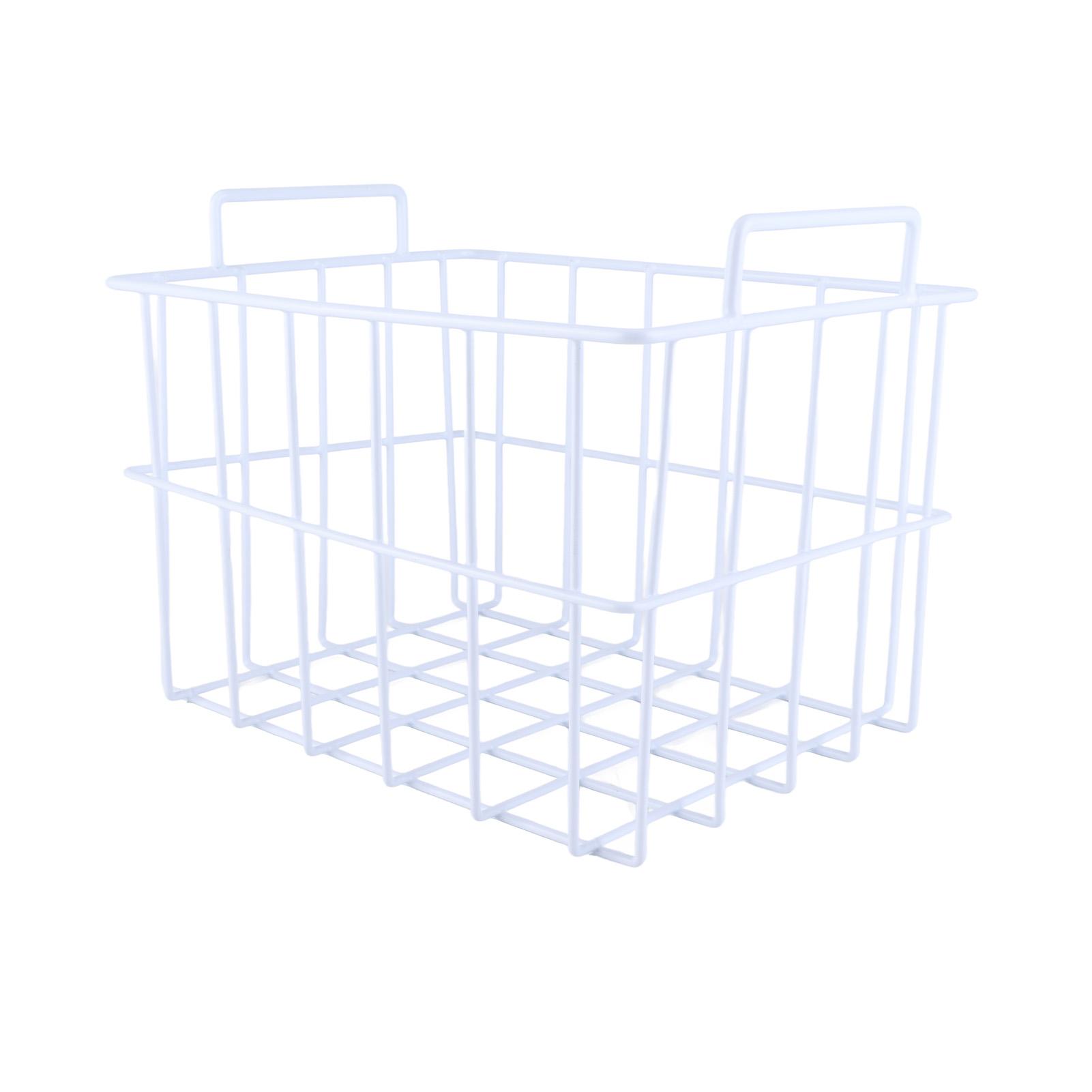 Fridge Basket Multipurpose Large Capacity Metal Wire Storage Basket for Refrigerator Bathroom Kitchen