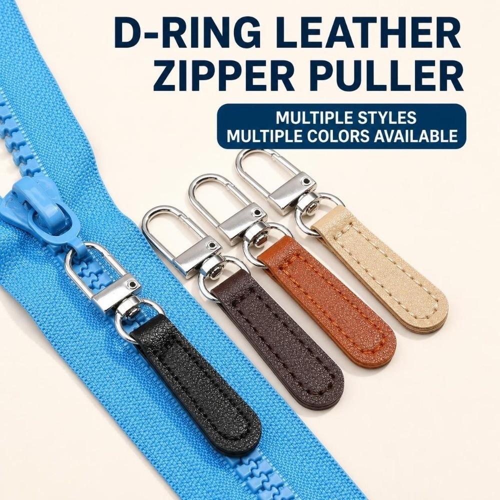 4pcs/set PU Leather Zipper Pull Detachable Zipper Fasteners Bags Luggage Purses Backpacks