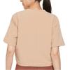 Nike T Shirts Women's Linen Yellow Crew Neck Moderate Straight Fit DQ6183-200