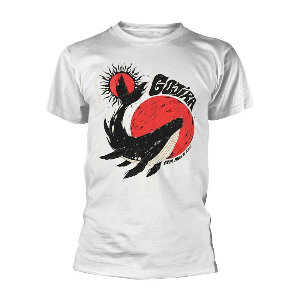 Gojira Whale Sun Moon - Official White Mens Unisex T-Shirt