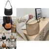 Stylish Spring Womens Shoulder Bag Classic Chic Pu Fabric Small Handbag In Black Khaki Brown And White
