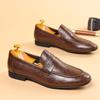 Fashion Man Lightweight  Casual Leather Loafers Fashion Outdoor Driving Office Footwear Casual Business Dress Shoes Slip On Walking Shoe