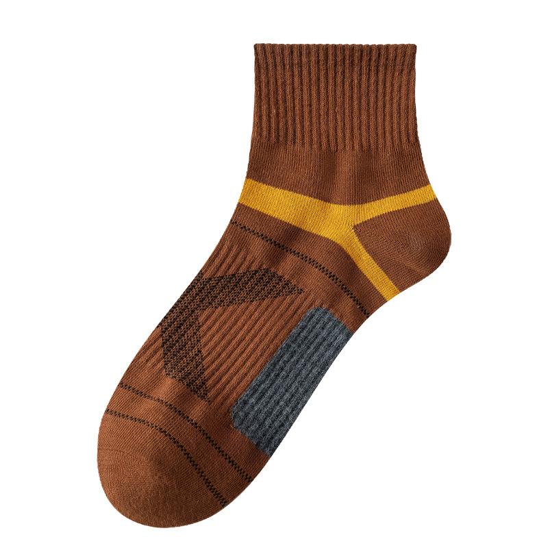 High Quality 1Pairs-pack Combed Cotton Men's Socks New Casual Breathable Active Socks Man Stripe Long Sock EUR 39-43