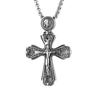 Stainless Steel Gothic Cross Pendant Men's Hip-Hop Titanium Necklace