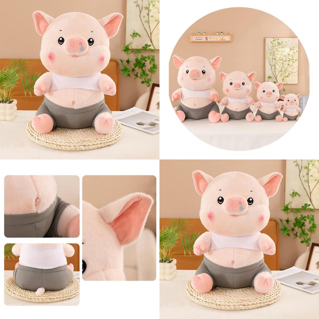 Adorable Plush Pig Toy Cute Stuffed Animal Pillow Soft And Cuddly Gift For Girls