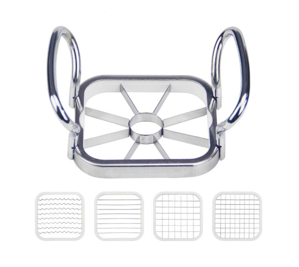 SZM Wavy Fruit Potato Thick Core Fruit Multifunctional Stainless Steel Set Cutter, Cutter, Cutter, Cutter, Remover, Slicer, 5-Piece