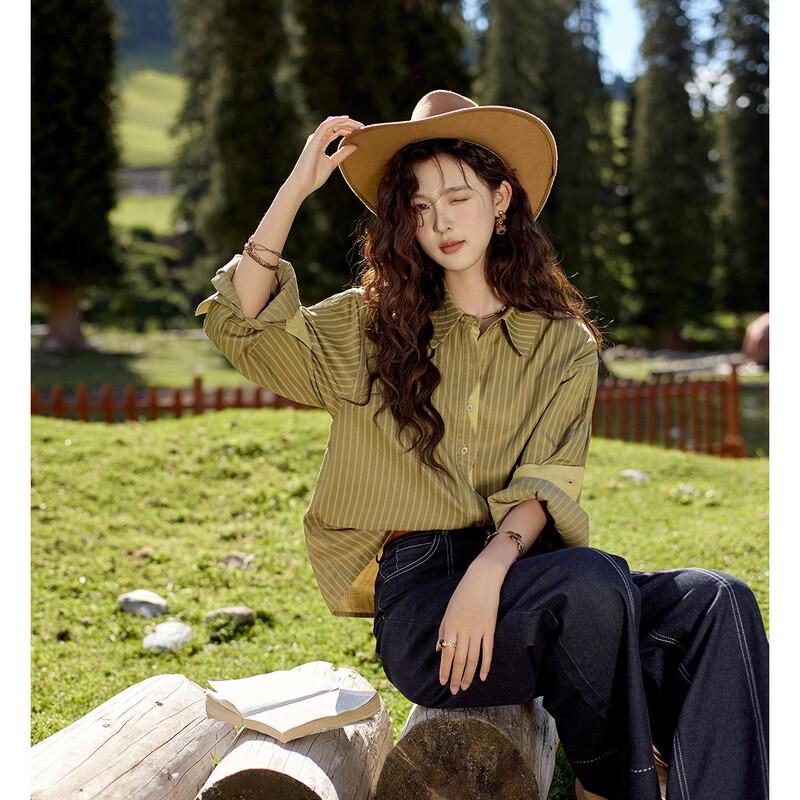 Women s Striped Polo Long Sleeve Shirt S