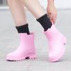 Women's Fashion British Style Waterproof Rain Boots