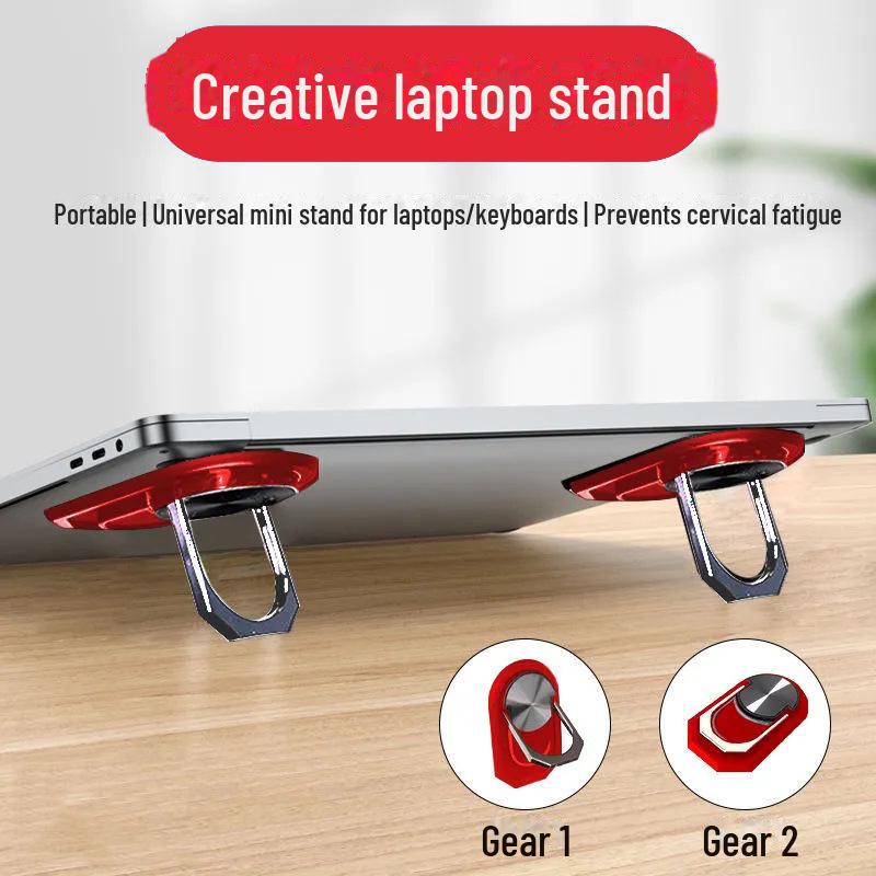 

Портативная складная металлическая подставка для ноутбука с теплоотводом single красный