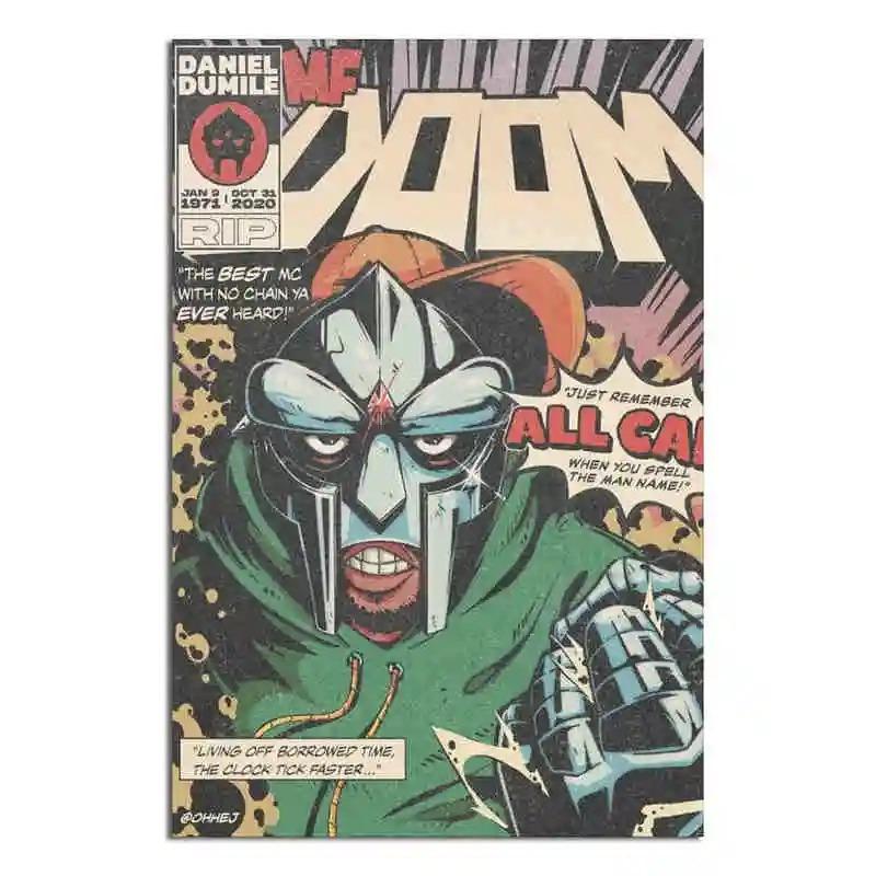 Rapper Hip Hop Rock Musik Band MM Food Maske MF Doom Comic Album Poster Ästhetische Leinwand für Wandkunst Wohnzimmer Heimdekoration 21cm×30cm NoFrame