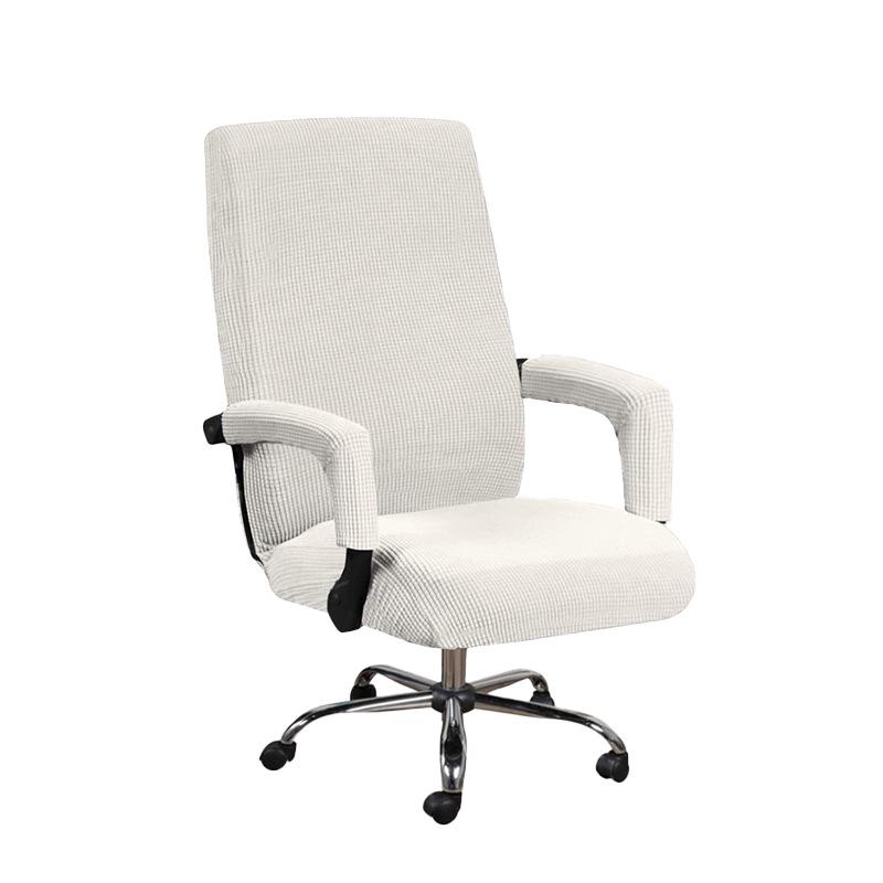 Elastic Polyester Corn Grid Fabric Chair Cover - Dustproof, Wear-Resistant, Stretch Seat Cover for Home and Office Chairs with Armrests.