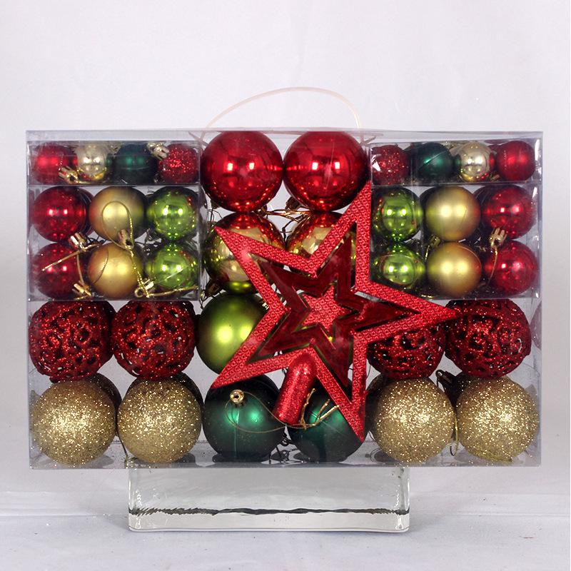 101-teiliges Weihnachtskugel-Set: Glänzende, Matte & Hohle 3-6cm Ornamente