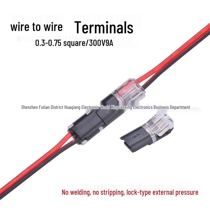 T/H-Type Single/Double Wire Insulation Displacement Quick Connect Clamp, Push-In Style.