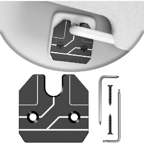 Sun Visor Repair Kit Fits For Dodge RAM 1500 Trucks -, 1 Pack Aluminum Black Sun Visor Clip, Car Sun Visor Fixer, Truck Visor Clip Fix Kit, Visor