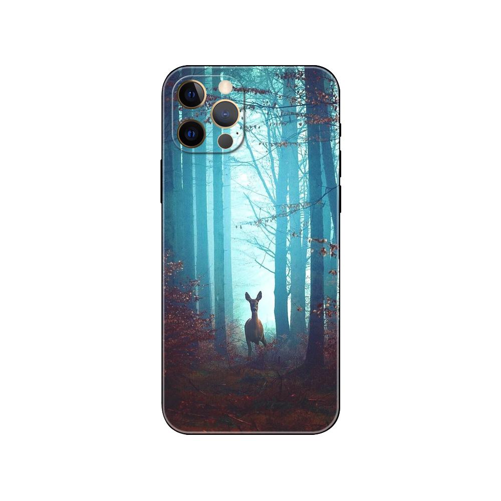 Deer Hunting Phone Case for Iphone 5 5s 2020se 6 6s 7 8 Plus X 10 XR XS 11 12 13 Mini Pro MAX Black Tpu Back Cover