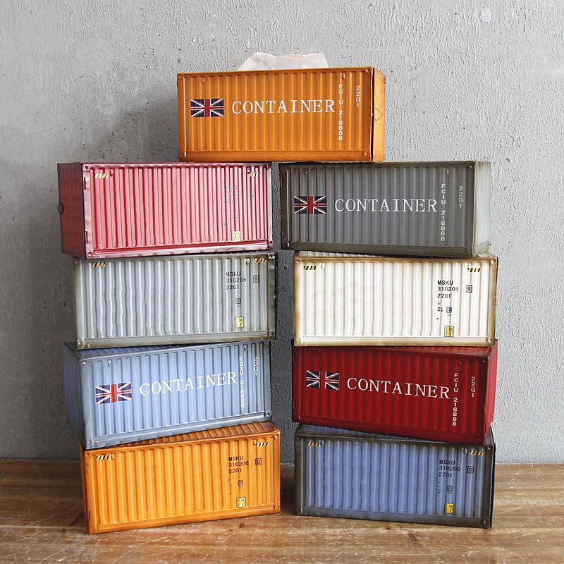 Container Tissue Box Versandbehälter Modell Kreative Lagerung Serviettenhalter Desktop Storage Serviettenbox Mode Dekoration