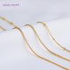 No Fade 14K Gold Plated Thin Curb Chain,Supplies For Women Necklace Bracelet Making Findings Side Chain Wholesale