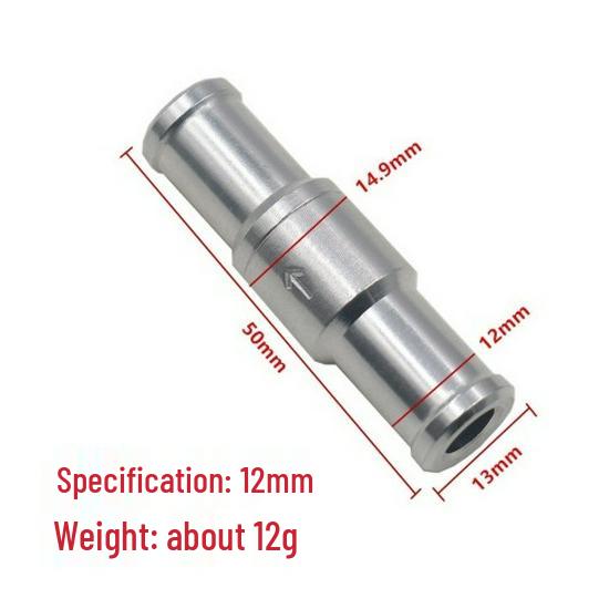 Benzin- & Dieselkraftstoffpumpe Einweg-Rückschlagventil, Aluminiumlegierung, Größen 4/6/8/10mm, für Auto- & Boots-Handölpumpenzubehör.