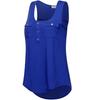 Elegant Women's Fashion Button Pocket Sleeveless Shirt With Sexy Irregular Hem Tank Tops
