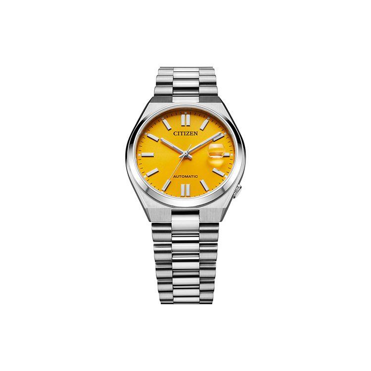 Citizen Me Series Waterproof Calendar Display Mechanical Movement Stainless Steel Watch Orange Dial Men Watches NJ0150-81Z