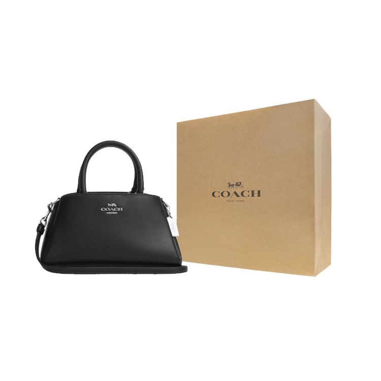 Coach Zuri 26 Shoulder Bag Solid Color Leather Crossbody Tote Bag Medium Women Shoulder Bag Black CM186-SVBK