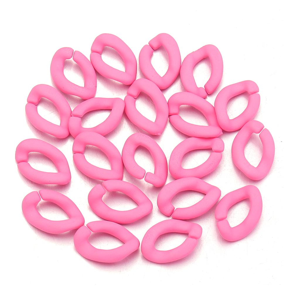 20pcs 17x11mm Acrylic Link Chain Candy Color Assembled Parts Loose Beads for DIY Jewelry Making Bracelets Necklace Accessories