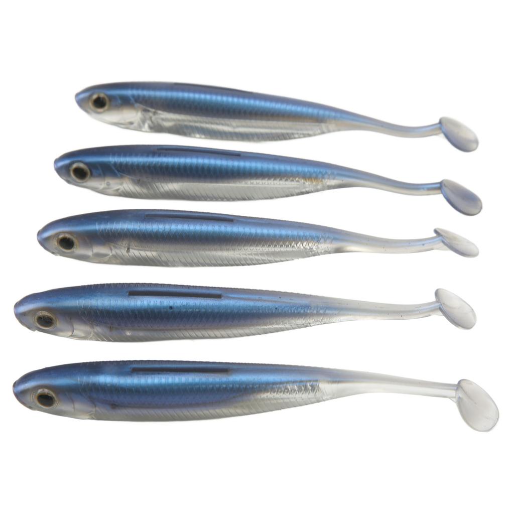 5KS Měkká rybářská nástraha Zvětšený ocas Cívka Snadné použití Přenosná Simulační rybářská nástraha pro rybáře Modrá