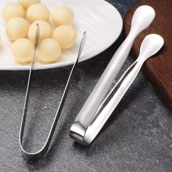 Stainless Steel Ice Tong Mini Sugar Cube Tong Heavy Duty Small Serving Tong for Appetizers Tea Party Coffee Bar