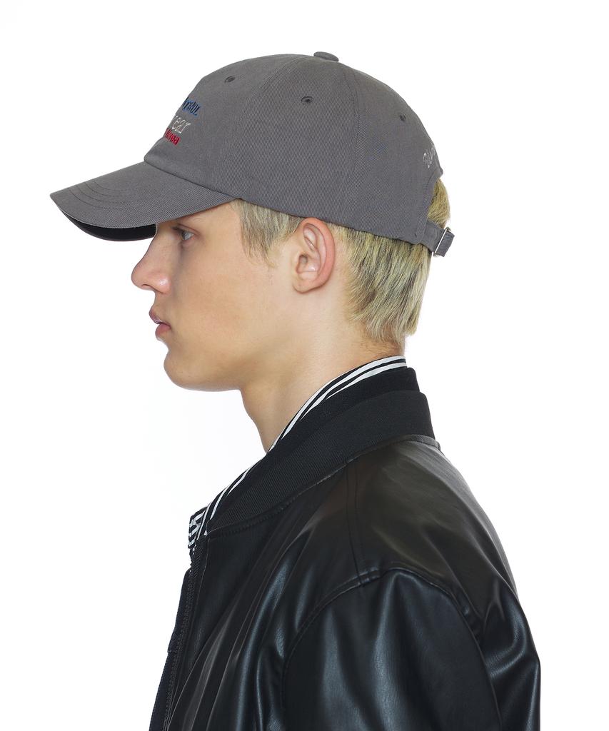 Eondeokeonteulol Four Seasons Washed Cotton Vintage Soft Top Basic Logo Ball Cap Unisex Baseball Cap Mfg Logo / Washed B B / Charcoal