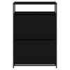 Vidaxl Szafka Na Buty, Czarna, 75X34X112 Cm, Materiał Drewnopochodny