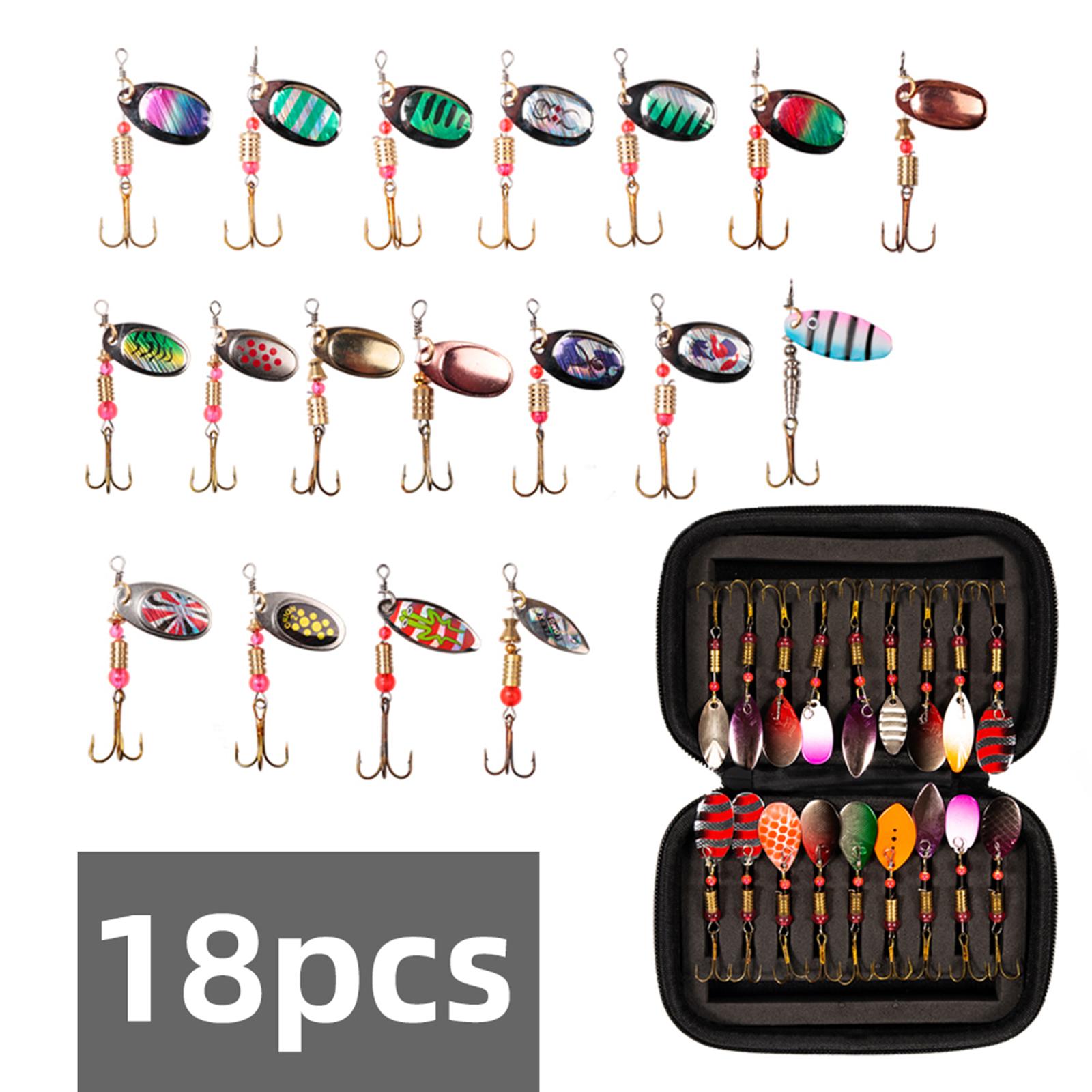 

18pcs Fishing Spinner Lures Set Spinnerbait Assorted Metal Hard Lures Spinner Baits