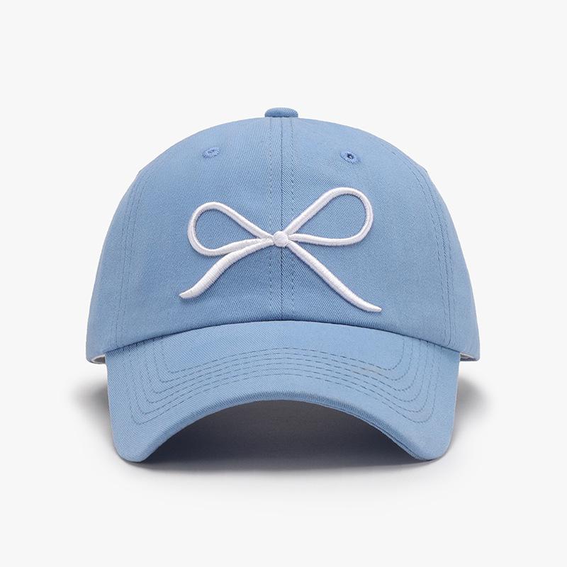 Spring and Summer, Soft Top, Bow, Three-dimensional Embroidery, Women's Baseball Cap, Outdoor Versatile, Breathable Sun Duck Tongue Cap