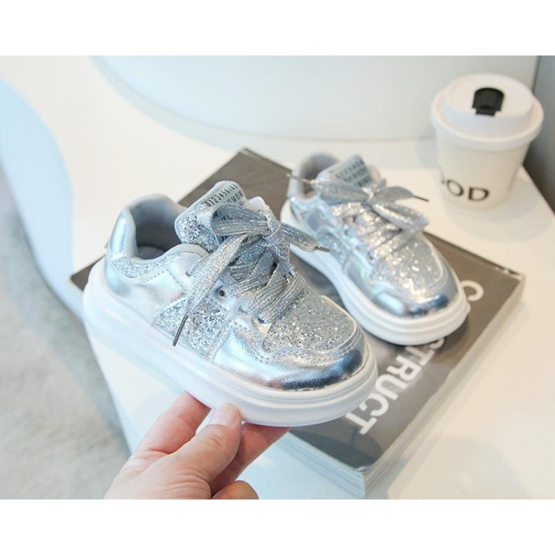 Kids Sequined Soft Sole Low Top Casual Sports Sneakers For Boys And Girls