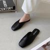 Trendy Women's 2023 Summer Square Toe Low Heel Half-Slippers - Outdoor Versatile Plus Size Korean Style