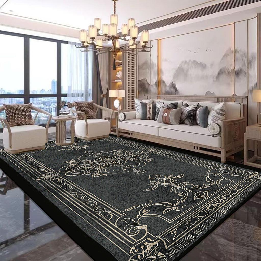 Luxuriöse Europäische Große Teppiche Rutschfeste Waschbare Teppiche für Wohnzimmer Schlafzimmer Lounge Couchtisch Bodenmatte Dekor