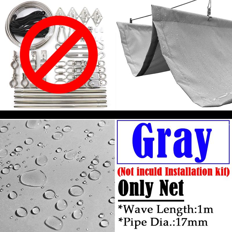 Outdoor Retractable Waterproof Sun Shade Sail, Durable Adjustable Canopy for Garden Pergola Backyard Summer Shading 0.8x3m