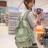 Schoolbag Korean Version Ins Small Fresh Solid Color Backpack Female Niche Design Casual Lightweight Simple College Style Student Schoolbag